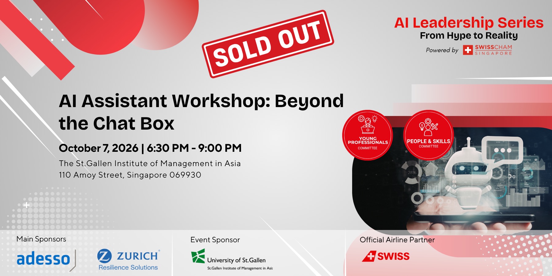 Event card for the AI Assistant Workshop